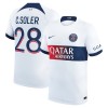 Officiële Voetbalshirt Paris Saint-Germain C. Soler 28 Uit 2023-24 - Heren